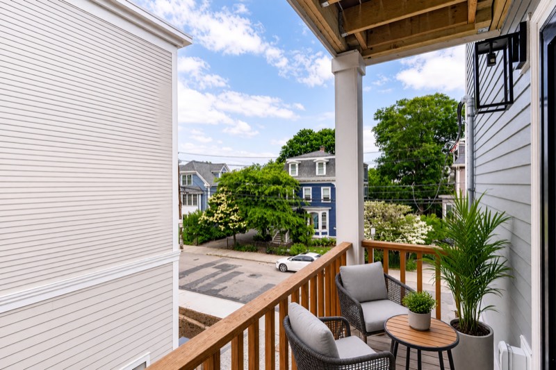 Private balcony at 285 Lamartine Street Unit 2